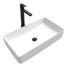 Cuba Banheiro Sobrepor Cerâmica Apoio Branca 61x35cm