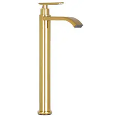 Torneira Banheiro Dourada Bica Alta Lavabo Pia Cuba Luxo