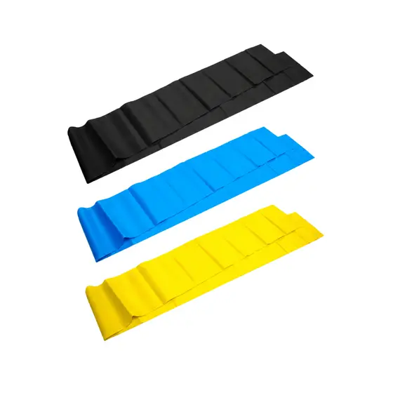 Kit Faixas Elásticas 3 Níveis - Fisioterapia Reabilitação Fitness Faixa Resistente