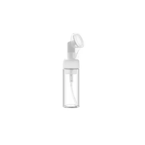 Frasco Pump Espumador com escova de silicone 200ml Limpeza Facial