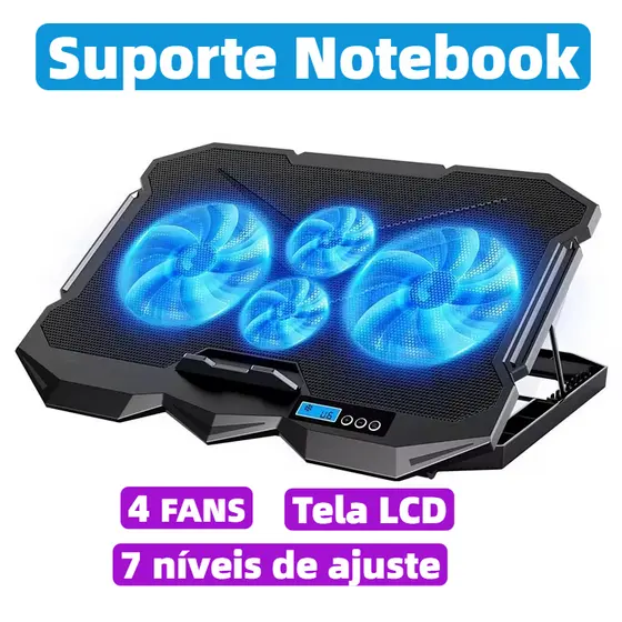 Suporte Notebook Base Led Refrigerada Ventilação Silenciosa B-MAX BM766