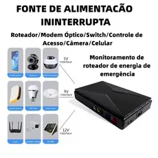 Mini Ups Nobreak Com Saida DE 2600mAh X4 e Rede Bivolt 18W / 35W Lelong MAX 4011 MAX 4010