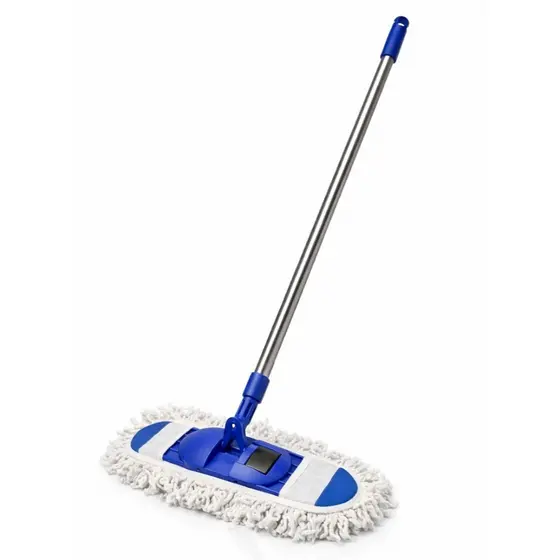 Mop Esfregão Microfibra 45x15cm com Cabo Alumínio Extensível 120cm Rodo Limpeza - Rodo Completo