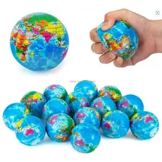 Kit 12 a 48 Bola Macia Fisioterapia Anti Stress Massagem Bola/Smile/Mapa Mundial Globo/Futebol