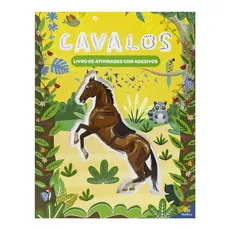 Livro De Atividades Com Adesivos Brilhantes Cavalos
