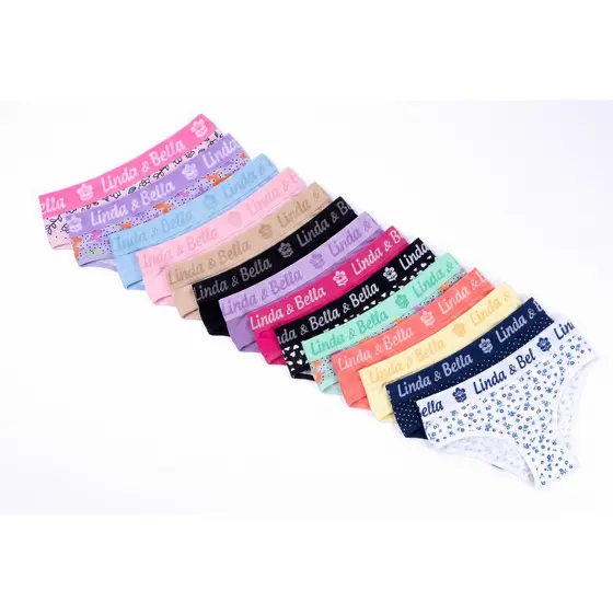 Kit 10 ou 5 Calcinha Antialérgica Cotton Cós Alto Tanga Forro 100% Algodão Linda e Bella
