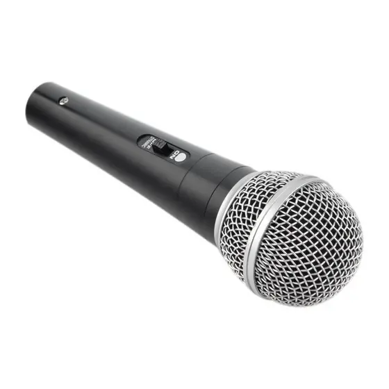 Microfone Fio Dinâmico Profissional Metal Cabo 5 Metros