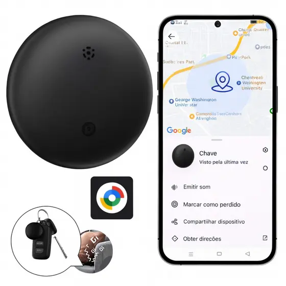 Localizador Rastreador Inteligente GPS À Prova D’Água Global Smart TAG Find My Device Bluetooth Android