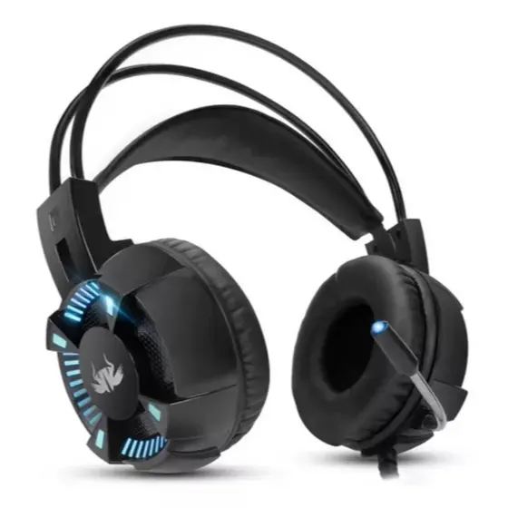 Fone De Ouvido Over-ear Headset Gamer Knup Kp-464 Com Led