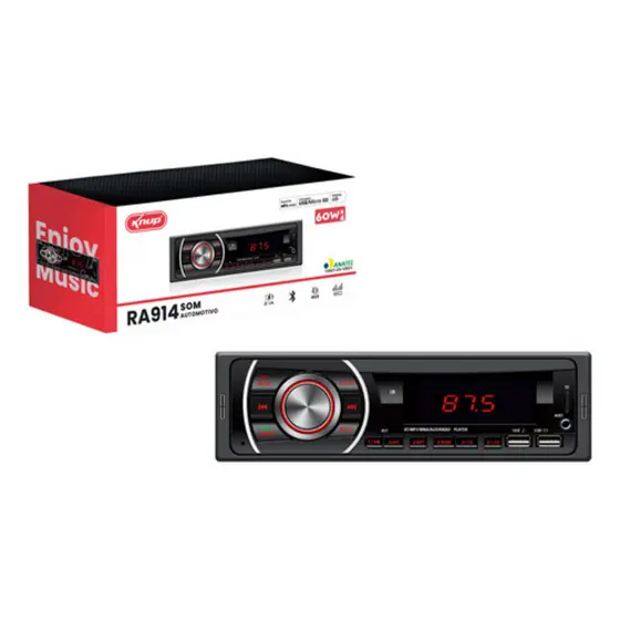 Radio Automotivo Bt Ra914 Controle, Chicote Display