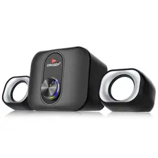 Mini Caixa de Som 2.1 Subwoofer RGB 11W RMS P2 3,5mm Plug Play Grasep D-GP304