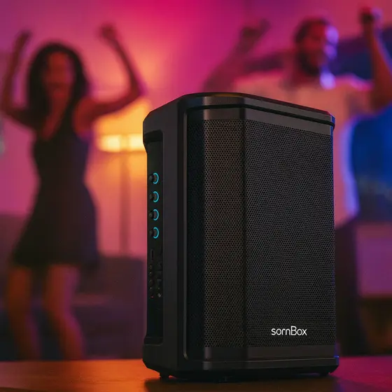 Caixa de Som Portátil Bluetooth 160W Graves Fortes TWS Acústica Som 360° Entrada Pendrive