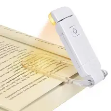 Luz de Leitura LED USB Recarregável Com Clipe Portátil Luminária Compacta