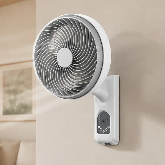 Ventilador de Parede Silencioso com Controle Remoto Display LED 3 Velocidades Oscilação 110V 220V
