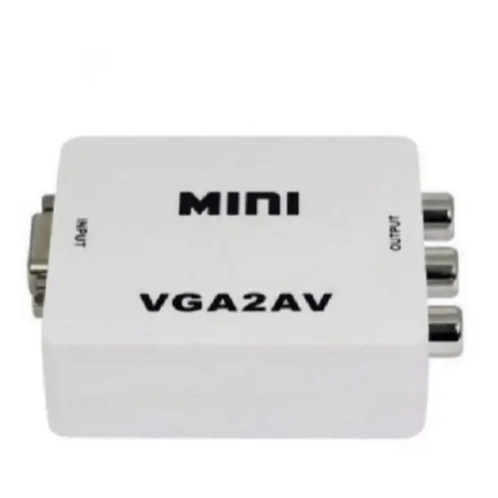 mini adaptador Vga2Av conversor para audio e video