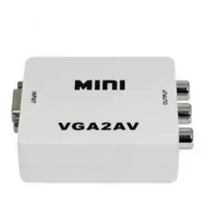 mini adaptador Vga2Av conversor para audio e video
