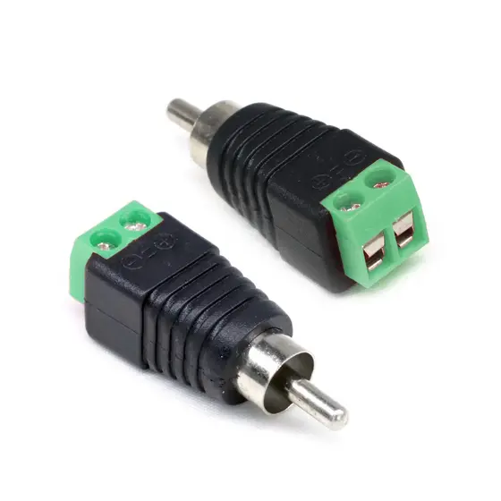 10 Plugues Conectores Rca Com Borne Macho Para Cftv, Som, Led