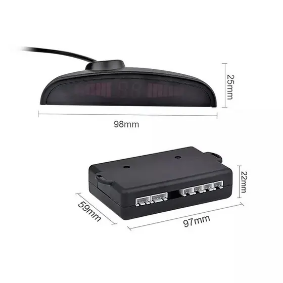 Sensor Estacionamento Carro 4 Sensores Display Kp-S100
