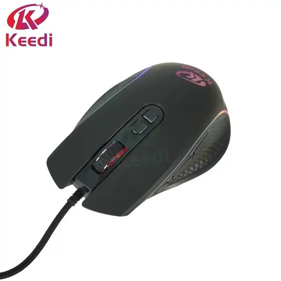 Mouse Gamer Ergonômico RGB Até 7200dpi Com fio 1.5M Keedi MOU903