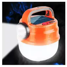 Lanterna lâmpada solar e usb de acampamento holofote passeio noturno