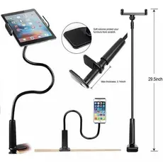 Braço Flexível Suporte Universal Celular Tablet Mesa Cama MTG036