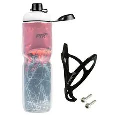 Garrafa Caramanhola termica Squeeze 700ml para bike + Suporte Absolute com Parafusos