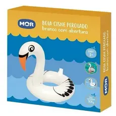 Boia Inflável Cisne Perolado Branco com Abertura