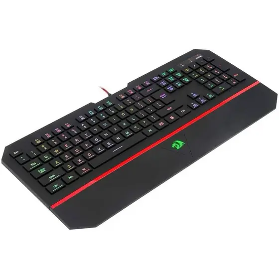Teclado Gamer Membrana Redragon Karura 2 RGB ABNT2 Preto - K502RGB, UNICO