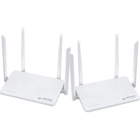 Kit Smart Roteador Mesh Fast Ethernet Positivo Casa Inteligente, Cobertura até 400m²