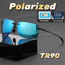 Óculos De Sol Polarizados Ultra Leves TR90 Sem Moldura Masculinos Para Dirigir Ao Ar Livre Pesca Uv400