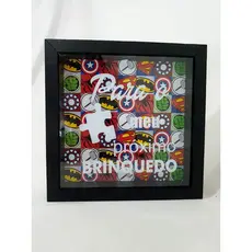 Cofre Infantil De Madeira E Vidro/ Menino E Menina / PARA MEU PRÓXIMO BRINQUEDO