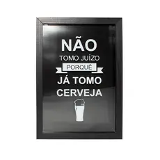 Quadro Porta-Tampinhas ou Rolhas com frase- 32x22cm