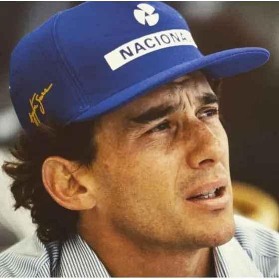 boné  nacional original azul  Royal Ayrton Senna oficial aba curvada