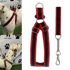 Coleira Peitoral Cachorro Guia Doberman Pitbull Anti Puxão Fita Dupla Resistente