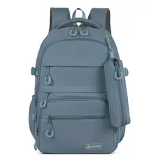Mochila Bolsa Feminina Musculino Com Estojo De Faculdade Impermeável Nylon Grande Escola Trabalho Do Dia Dia