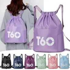 Bolsa Mochila Saco T60 Original Esportiva Impermeável e Reforçada Grande Ideal para Academia e Bolsa para guarda futebol
