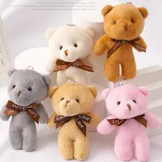 Kit 48/60 peças/12cm UrsoDe Pelúcia Boneco Pingente Chaveiro Presente Aniversário Dia Dos Namorados brinquedo pelúcia