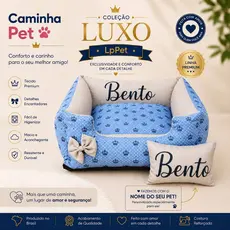 Cama para Pet Cama para cachorro Luxo Personalizado com nome do Pet com Zíper
