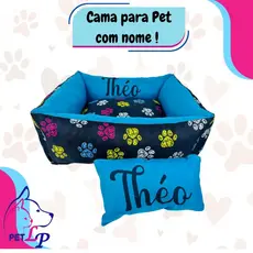 Cama Para Pet Personalizada Com Nome Quadrada  com zíper e refil ensacado Cama Pet