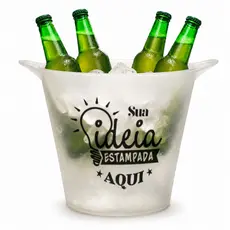 Balde De Gelo Eco 5L Personalizado Sua Arte Logo Festa Aniversário