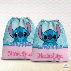 kit Saco Organizador Roupa Suja e Roupa Limpa (M 25x35cm ou G 29x38cm) - Organizador de Mochila e Bolsa - Diversos temas