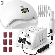 Kit Manicure Cabine Sun 5 48w Lixa Lixadeira Elétrica de Unha Motor Mercedes para Unhas de Gel Acrigel Acrygel Porcelana