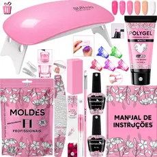 kit Polygel alongamento de unhas Cabine Estufa De Unhas Molde F1 Poligel Unha De Gel