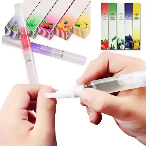 kit 48 ou 24 Canetas Óleo Hidratante de Cutículas Revitalizador de Unhas Gel Fragrância Flores e Frutas