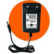 Fonte De Alimentação 24v 3a Bivolt 110-240v Plug P4 Em 24v