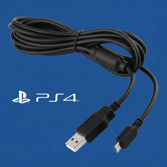 Cabo Para Carregar Controle para Ps4 Sony Com Filtro Envio Imediato 1,5M