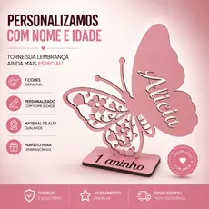 Kit Com 10 Centros de Mesa MDF De Borboleta Personalizado