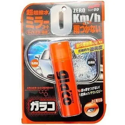 Repelente Água Espelho Retrovisor Câmera Ré não embaça Glaco Zero Soft99 40ml