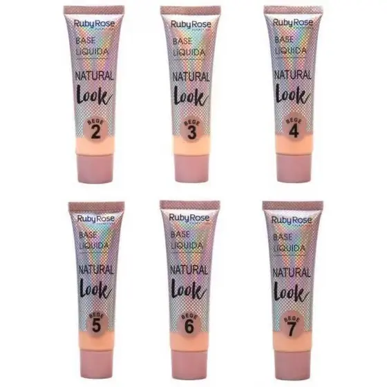 Base Liquida Facial Natural Look Bege Ruby Rose HB-8051