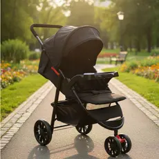 Carrinho de Bebê Reclinável , até 20kg Acolchoado Carrinho bebe passeio Premium Com Porta Copos